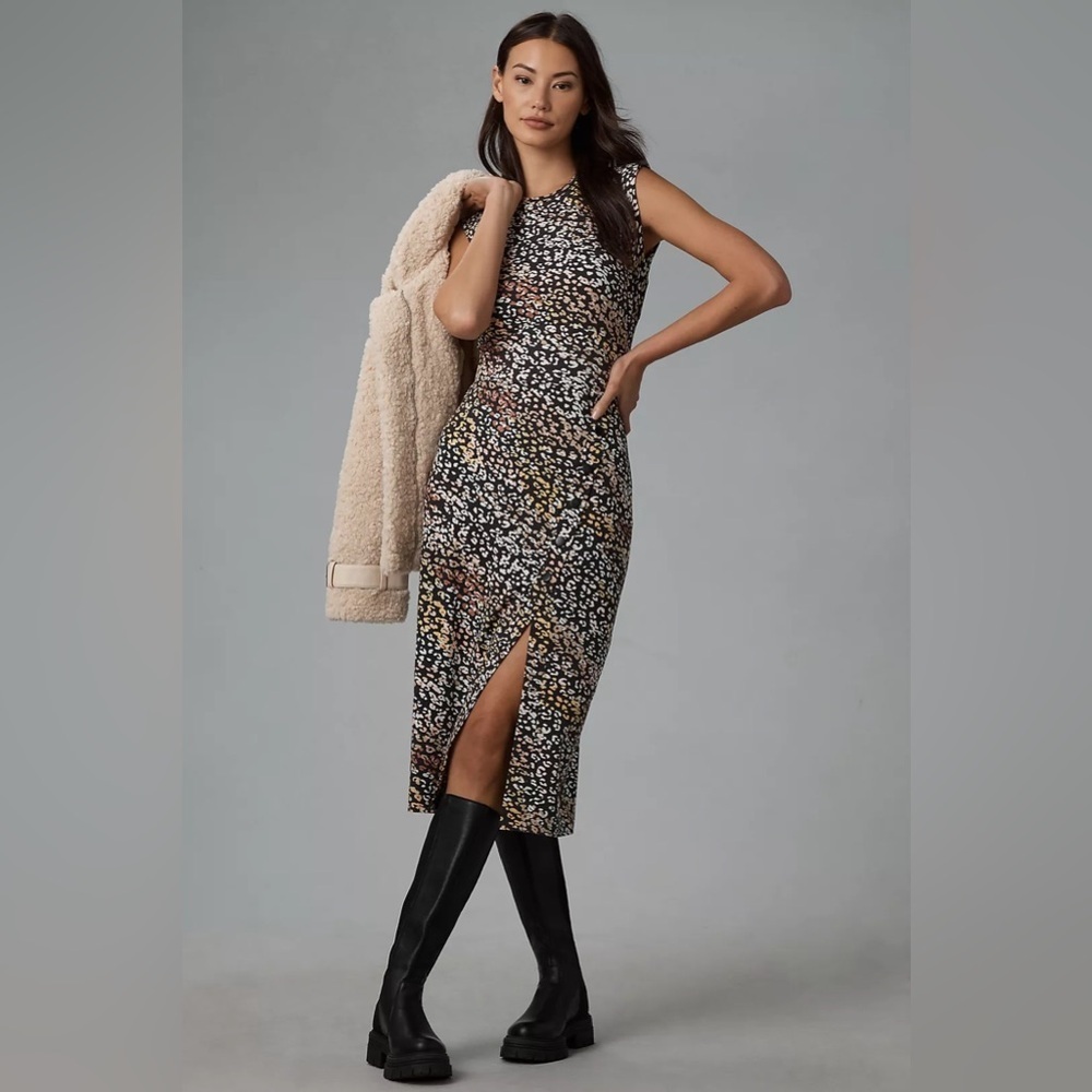 NWT Size XS P - Grey State Chiara Midi Dress
